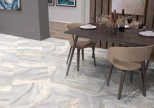 Фото Керамогранит лаппатированный Alma Ceramica Мэджик GFU04MGC64L серый 600*600*9 – купить в Барнауле: цена, описание, фото. Интернет-магазин 2