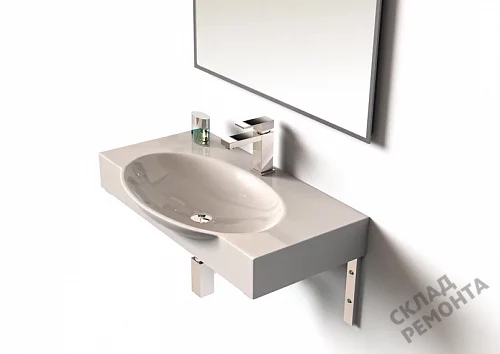 Фото Раковина подвесная Sanita Luxe Infinity INF76SLWB01KR на кронштейнах, 76 см купить в Барнауле: цена, описание, фото. Интернет-магазин 2