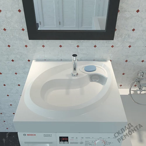 Фото Раковина над стиральной машиной Madera Ameli 550, 60 см купить в Барнауле: цена, описание, фото. Интернет-магазин 2